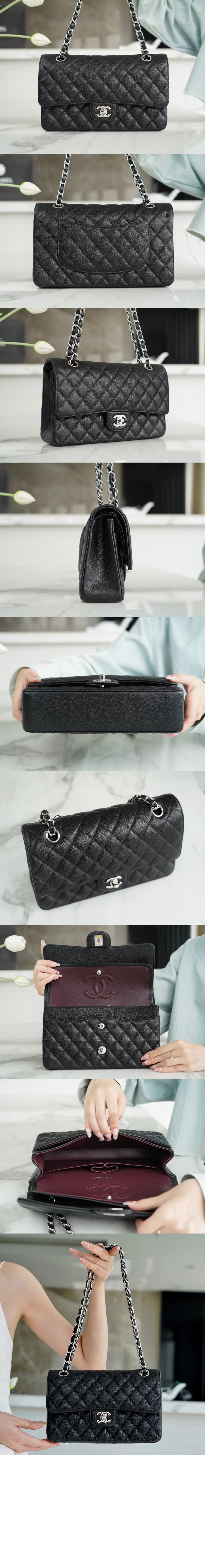 샤넬 클래식 캐비어 미듐 A01112