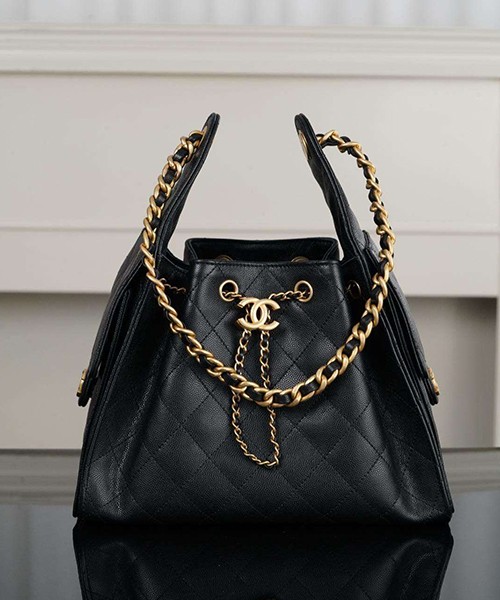 샤넬 25백 스몰 CC로고 블랙 금장 호보백 AS5293 size : 30x26x14cm