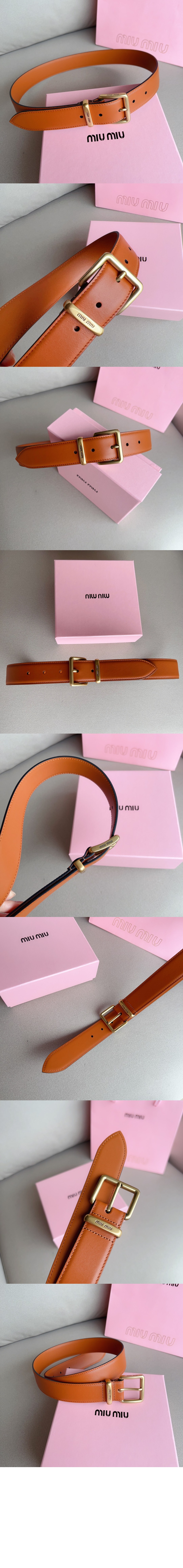 미우미우 가죽 벨트 5CC536