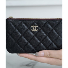 샤넬 클래식 미니 파우치 캐비어 은장 A82365