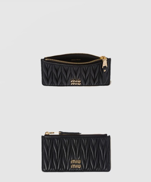 미우미우 마테라쎄 나파 가죽 엔벨로프 지갑 5MB006