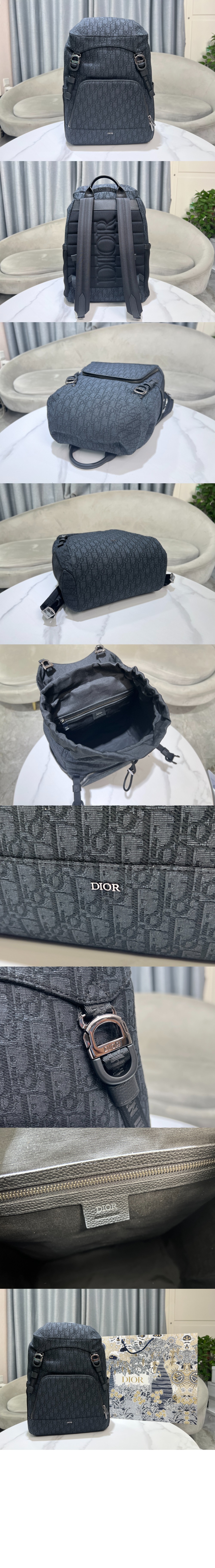 디올 8 플랩 백팩 1EIBA