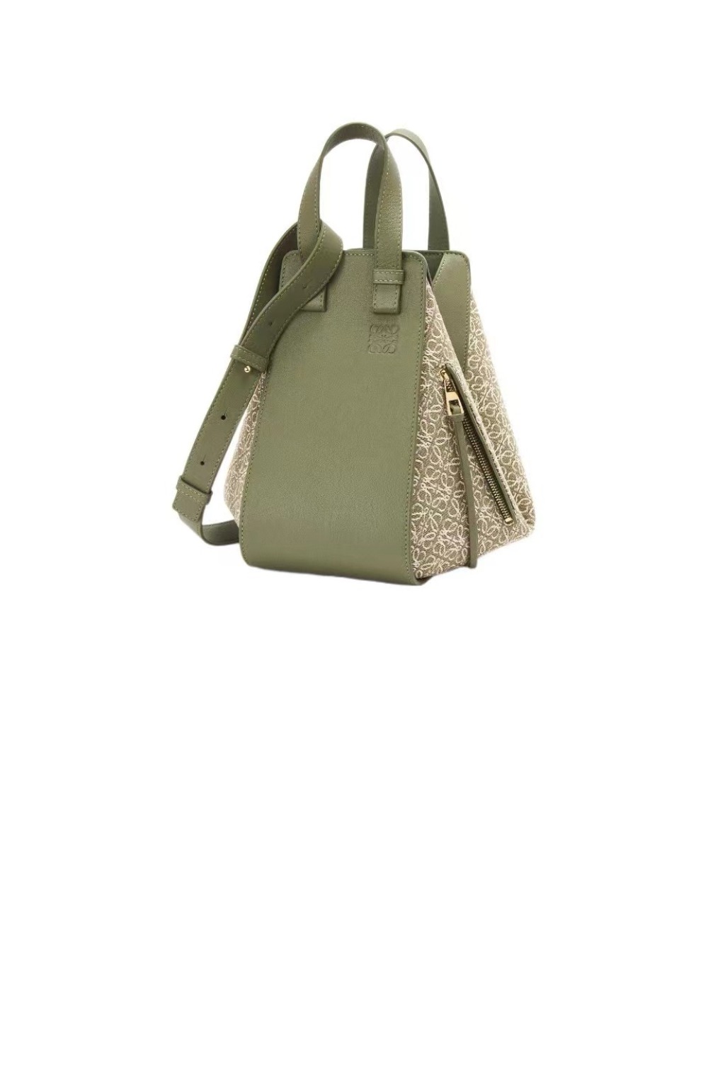 로에베 새틴 카프스킨 소재의 해먹 컴팩트 백