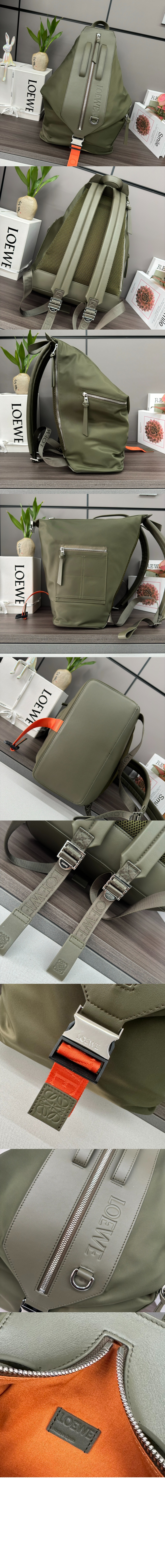 로에베 스몰 컨버터블 백팩 - 나일론 & 카프스킨