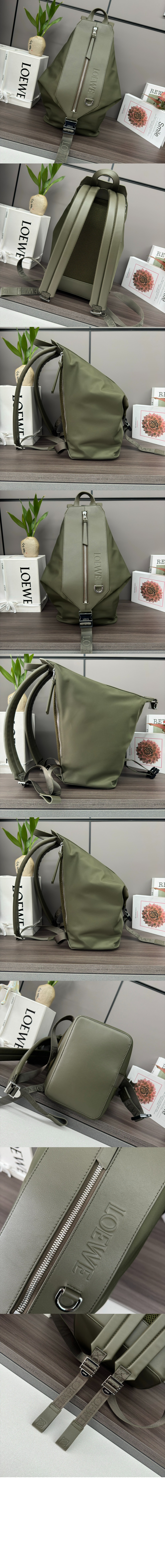 로에베 스몰 컨버터블 백팩 - 나일론 & 카프스킨