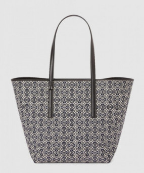 로에베 T 토트백 - 카프스킨 & 애너그램 자카드