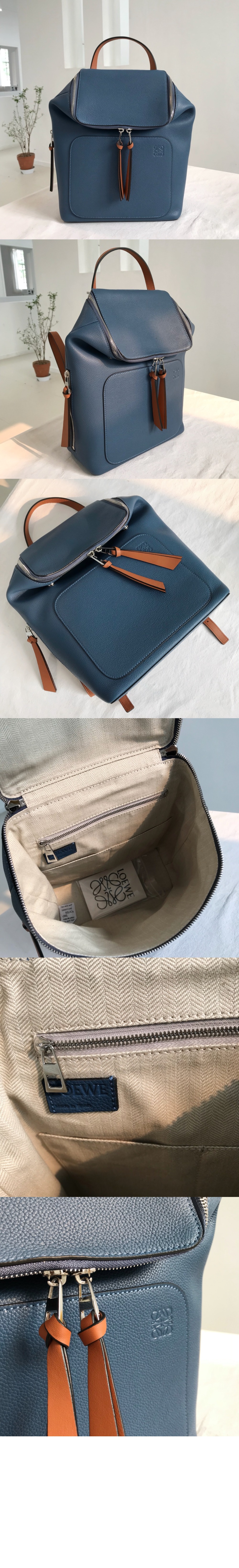 로에베 밀리터리 백팩 - 소프트 그레인 카프스킨