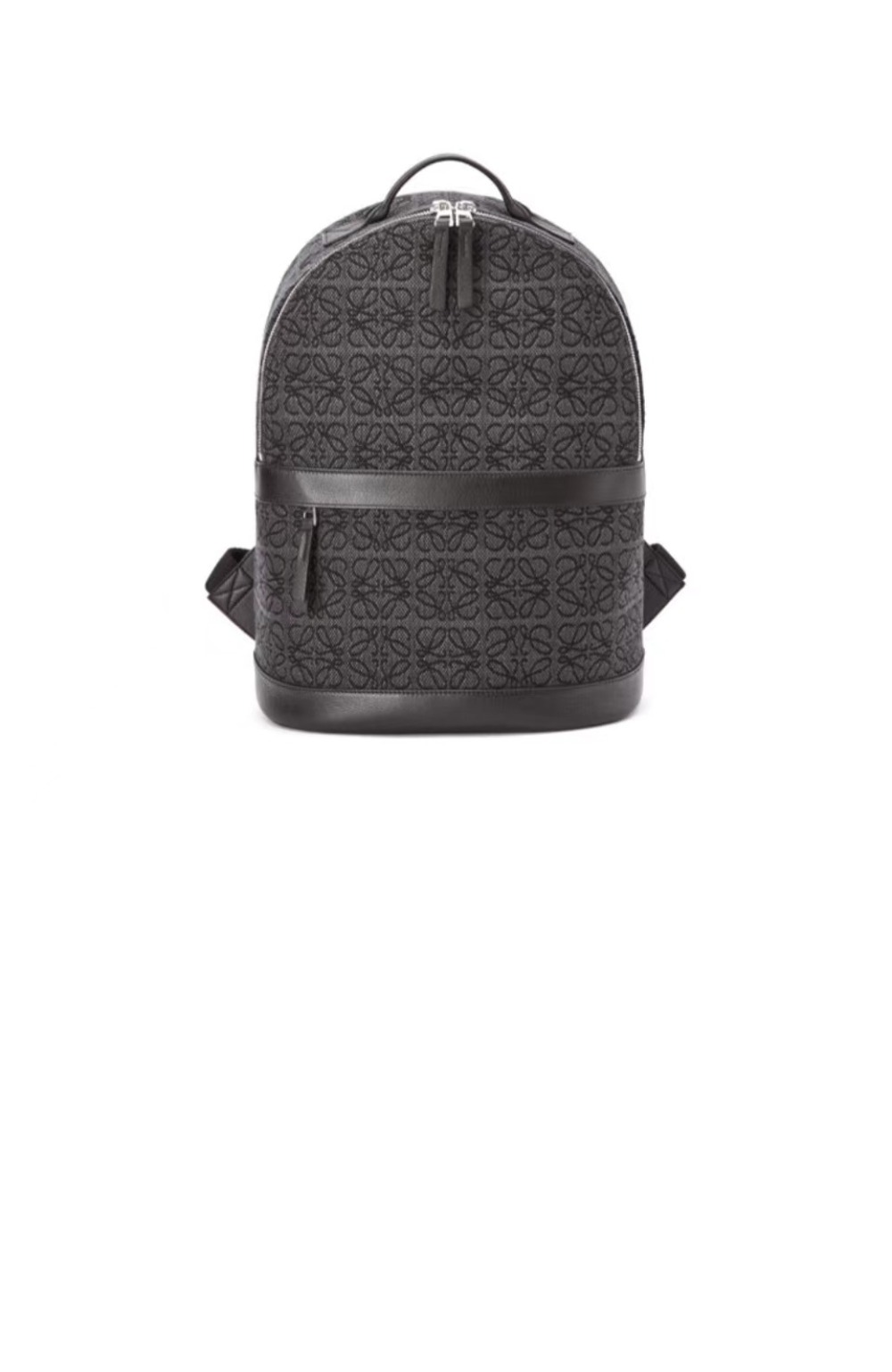 로에베 라운드 백팩 - 카프스킨 & 애너그램 자카드