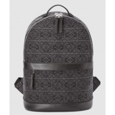 로에베 라운드 백팩 - 카프스킨 & 애너그램 자카드