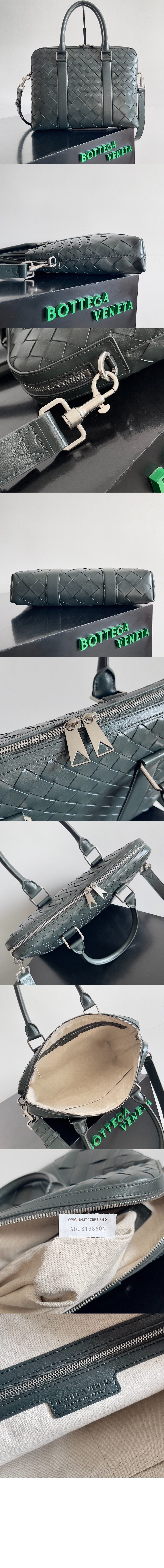 보테가베네타 슬림 인트레치아토 브리프케이스 778081