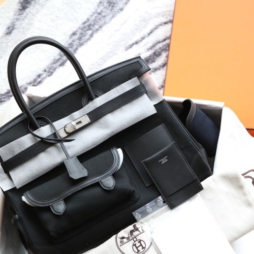 에르메스 버킨 카고35 백 올블랙 swift 올수공