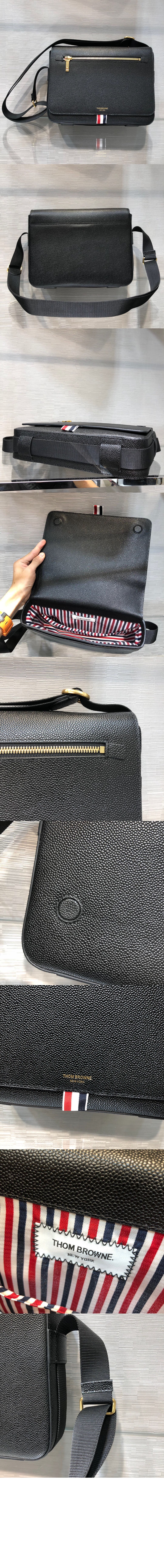 톰브라운 조약돌 레더 크로스백 MAG143