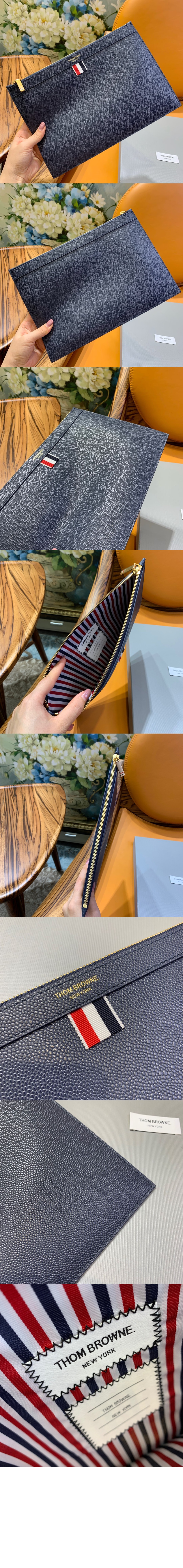 톰브라운 지퍼 태블릿 파우치 MAC019
