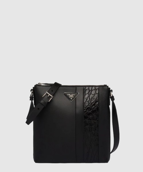 프라다 크로커 레더 크로스백 2VH089