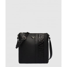 프라다 크로커 레더 크로스백 2VH089