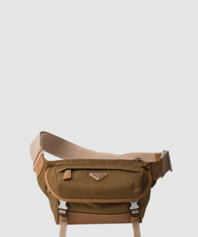 프라다 리나일론 및 사피아노 가죽 숄더백 2VH171