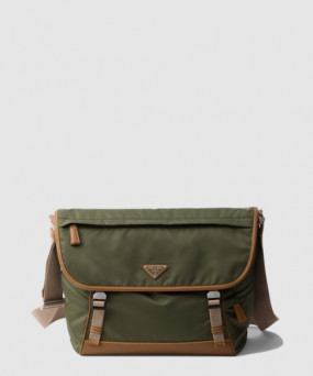 프라다 리나일론 및 가죽 숄더백 2VD052