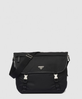 프라다 리나일론 및 가죽 숄더백 2VD052