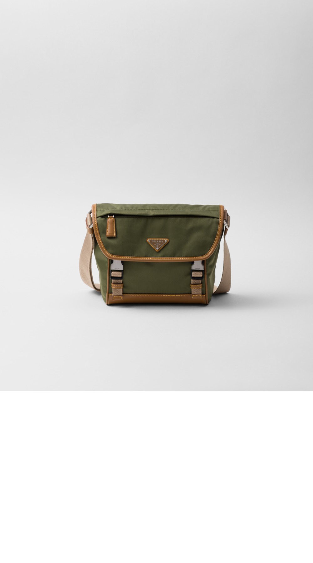 프라다 리나일론 및 가죽 숄더백 2VD066