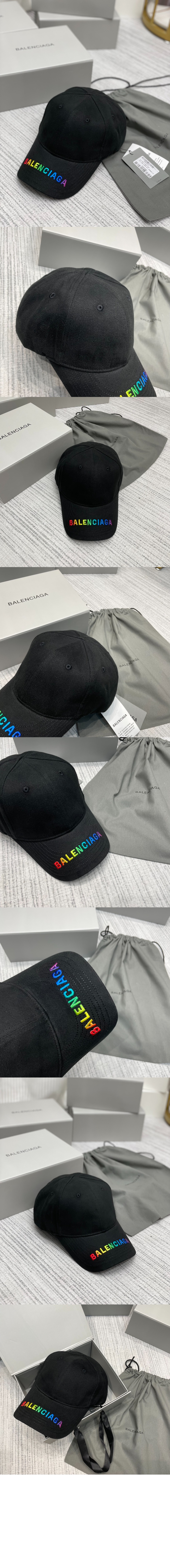 발렌시아가 레인보우 로고 베이스볼 캡 564206