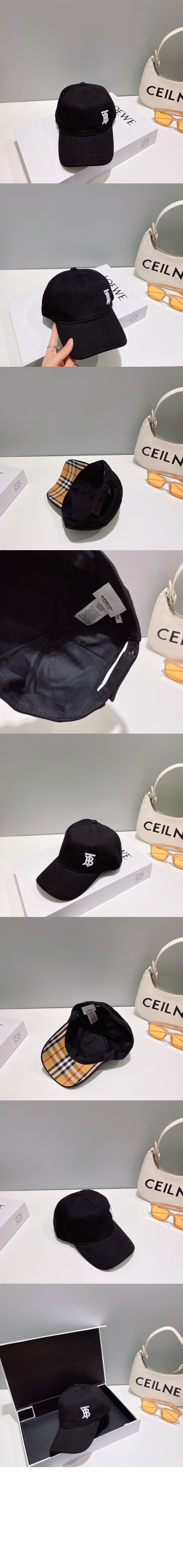 버버리 이니셜 자수 베이스볼 캡 80653471