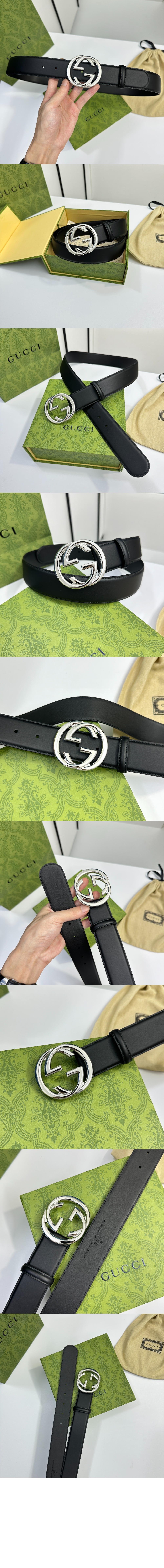 구찌 인터로킹 G 버클 벨트 774153