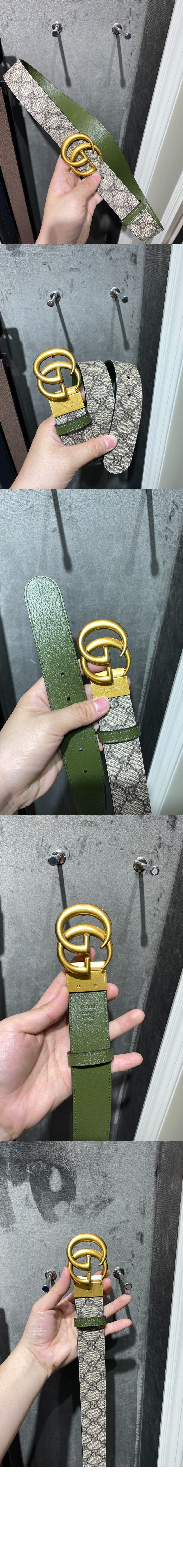 구찌 더블 G 버클 양면 벨트 627055