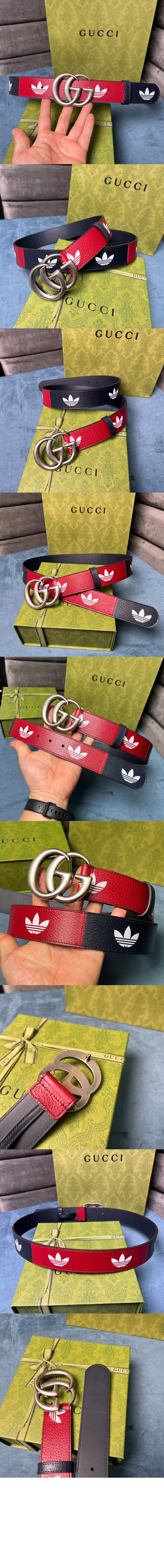 구찌 아디다스 x 구찌 트레포일 벨트 406831