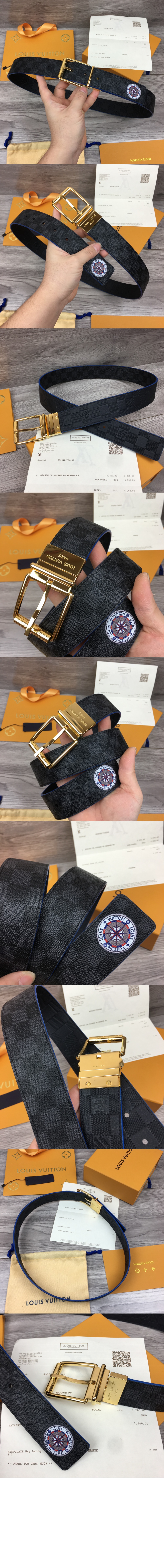 루이비통 발렌시아가 루이비통 클래식 체크 벨트 M0214T