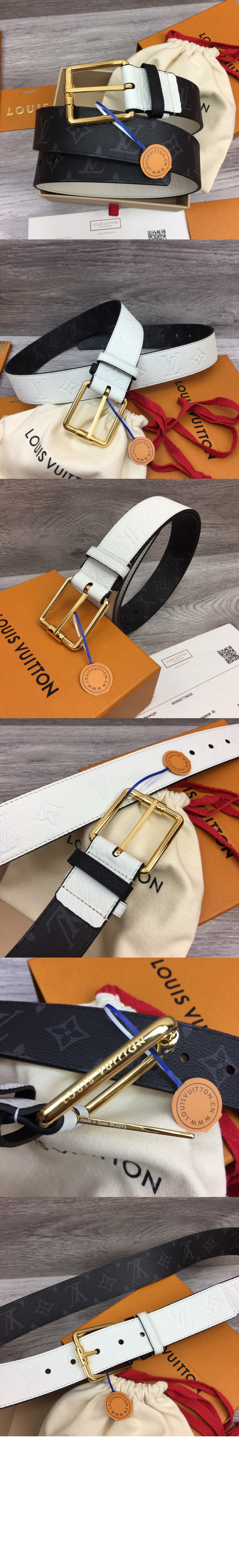 루이비통 발렌시아가 루이비통 플라워 로고 벨트 M8514U