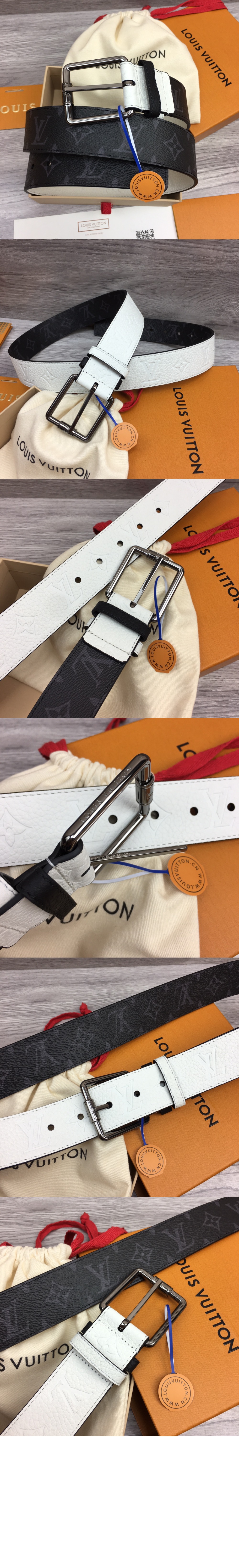 루이비통 발렌시아가 루이비통 플라워 로고 벨트 M8514U