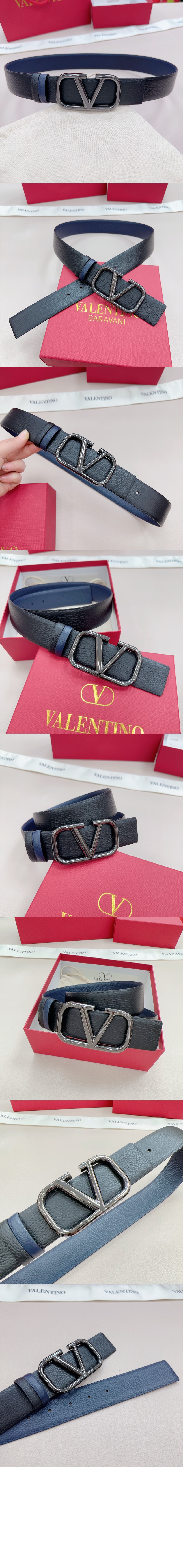 발렌티노 양면 송아지 가죽 벨트