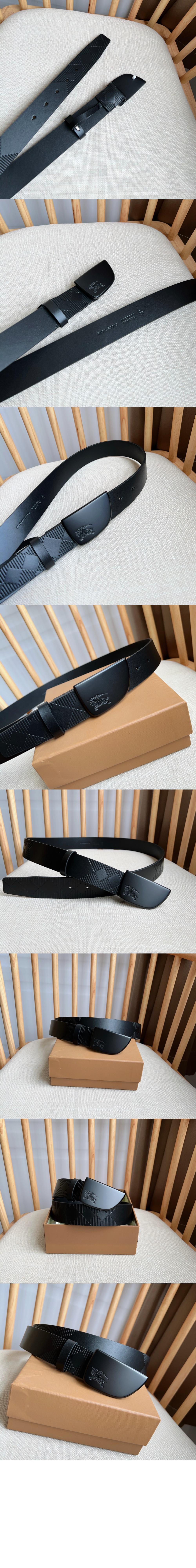 버버리 레더 쉴드 벨트 80810991