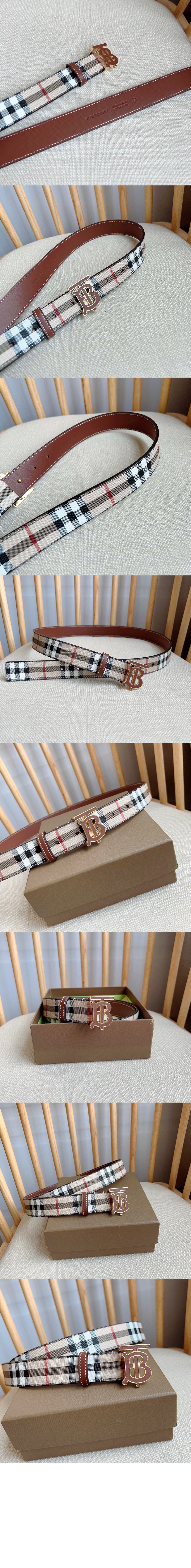 체크 레더 TB 벨트 80704121