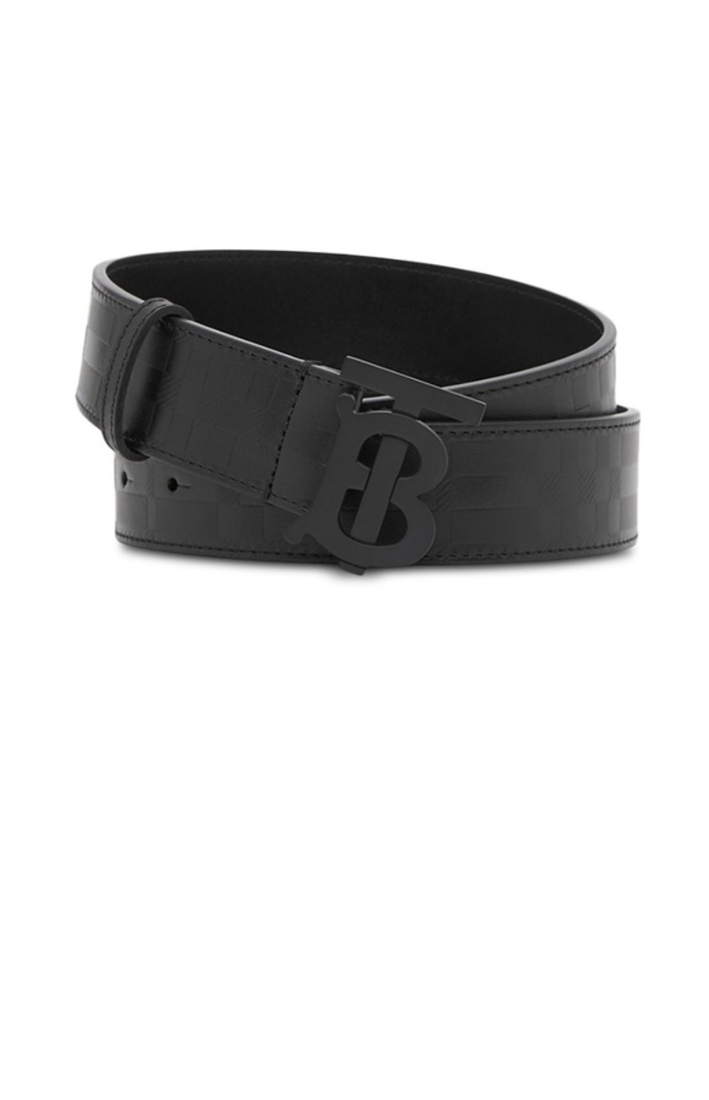 버버리 엠보 체크 가죽 벨트 80548831