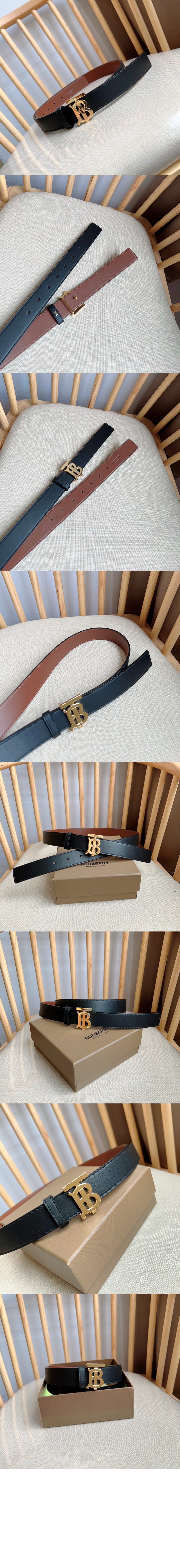 버버리 레더 리버시블 TB 벨트 80525301