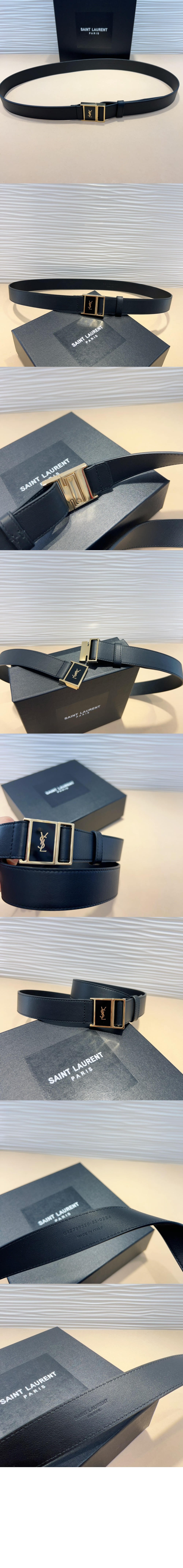 생로랑 매끄러운 버클 벨트 789320