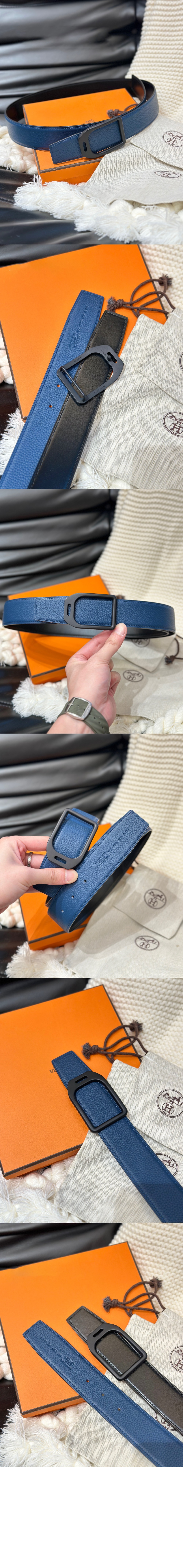 에르메스 벨트 버클 리버서블 가죽 스트랩