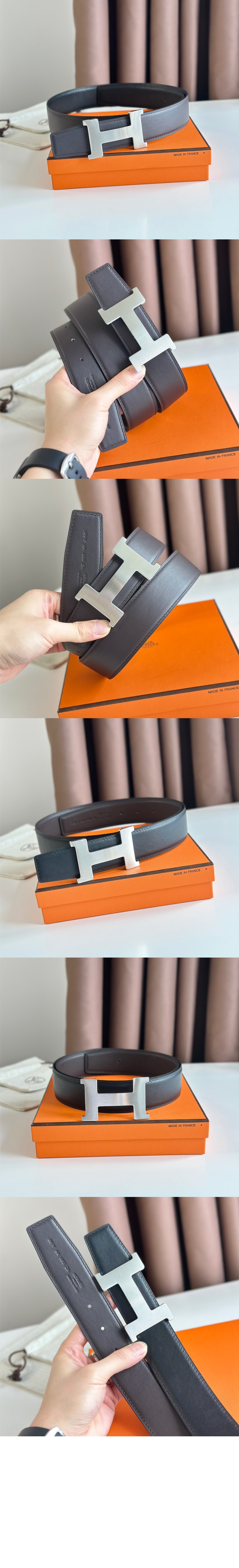 에르메스 양면 가죽 벨트