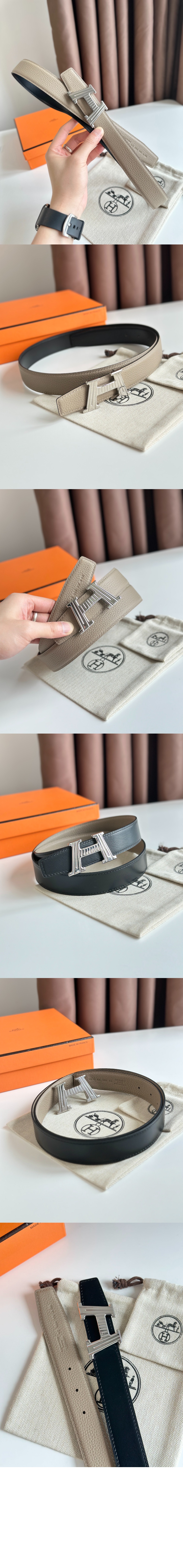 에르메스 양면 가죽 벨트