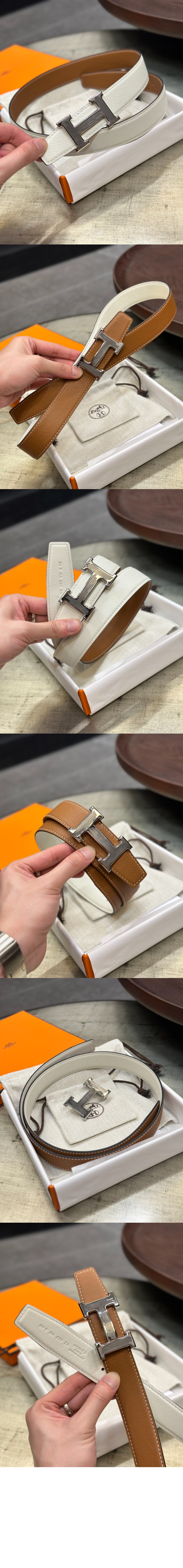 에르메스 양면 가죽 벨트