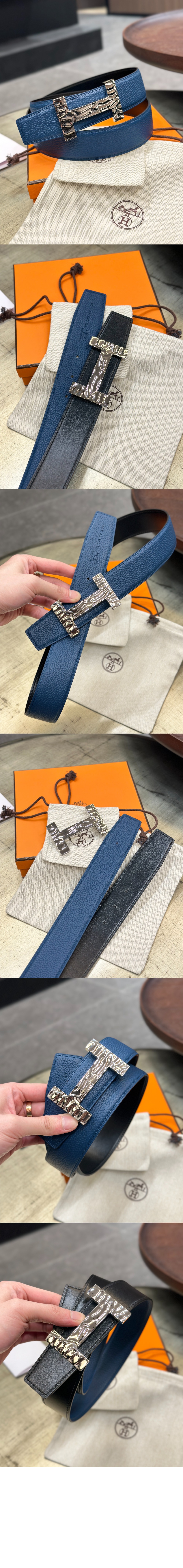 에르메스 Quizz H2O 벨트 버클 리버서블 가죽 스트랩