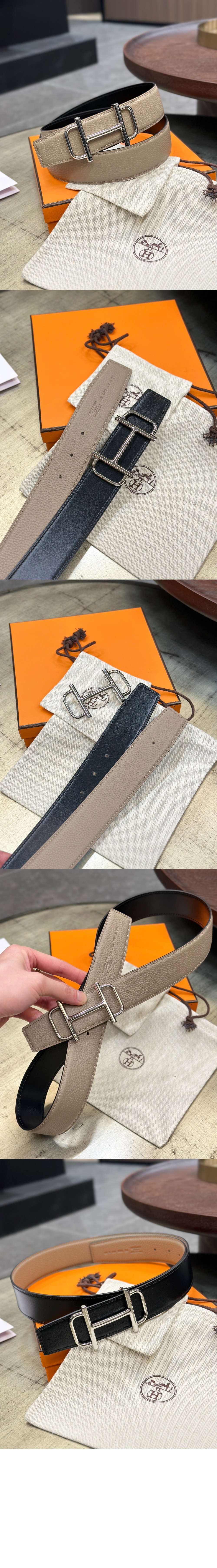 에르메스 리버서블 가죽 스트랩