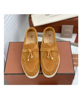 로로피아나 소가죽 스웨이드 로퍼 LORO PIANA