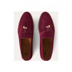 로로피아나 썸머 참스 워크 로퍼 버건디