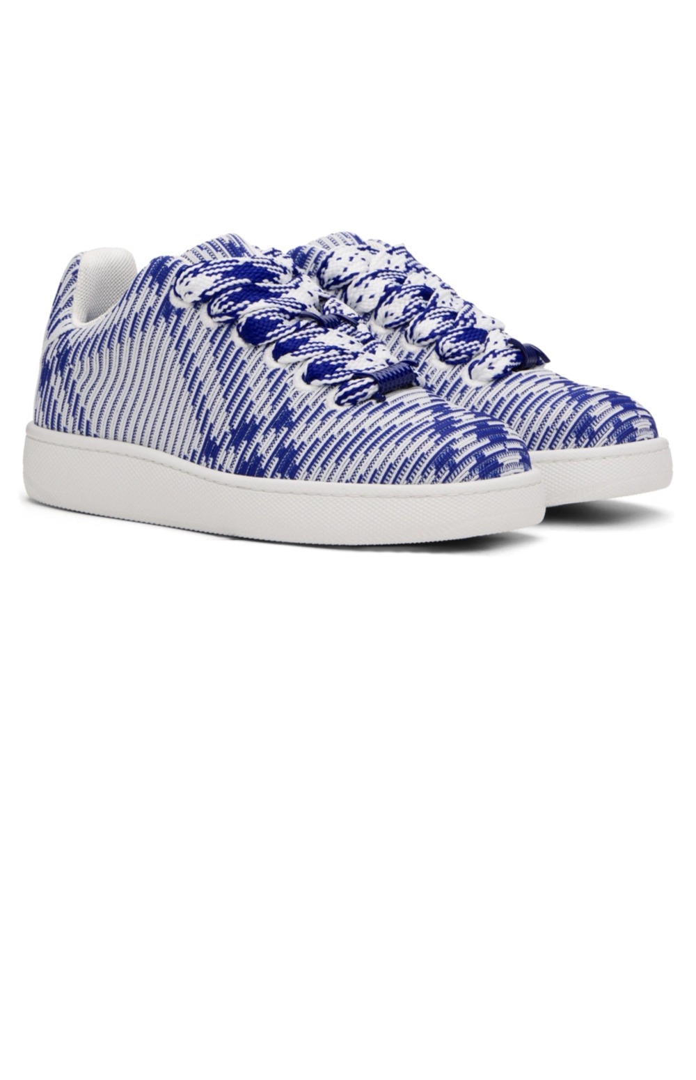 버버리 박스 체크 니트 스니커즈 8081584