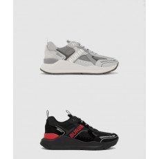 버버리 로고 프린트 스웨이드 메쉬 스니커즈 8057350