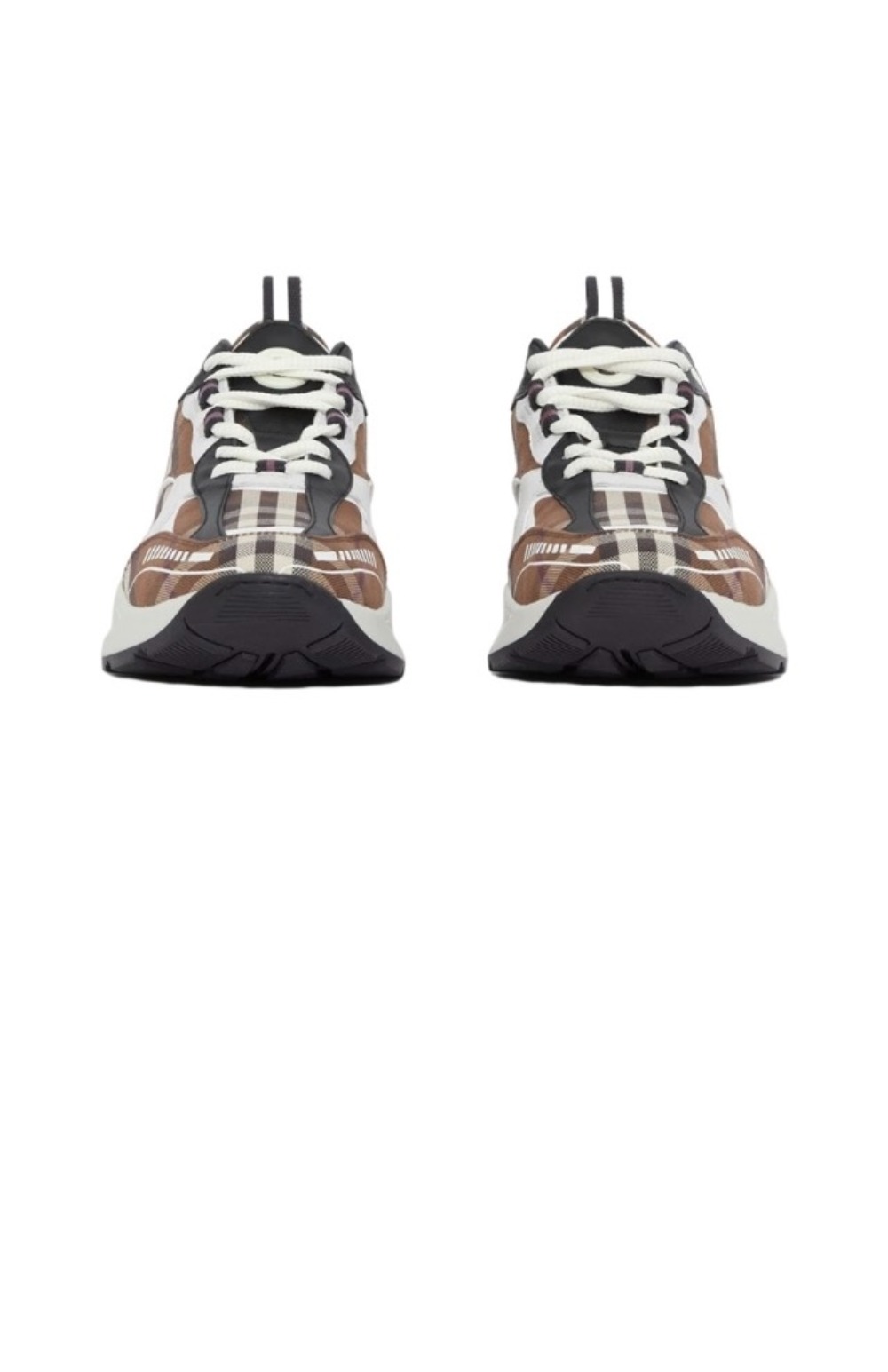 버버리 빈티지 체크 코튼 레더 스니커즈 80642451