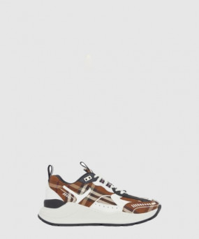 버버리 빈티지 체크 코튼 레더 스니커즈 80642451