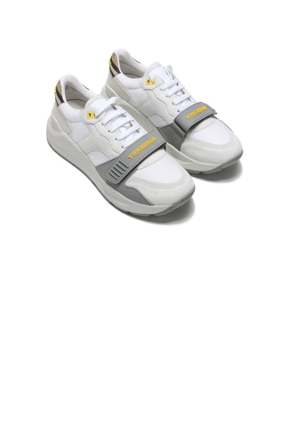 버버리 체크 스웨이드 스니커즈 80592561